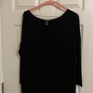 Ralph Lauren Lauren 3/4 black blouse.